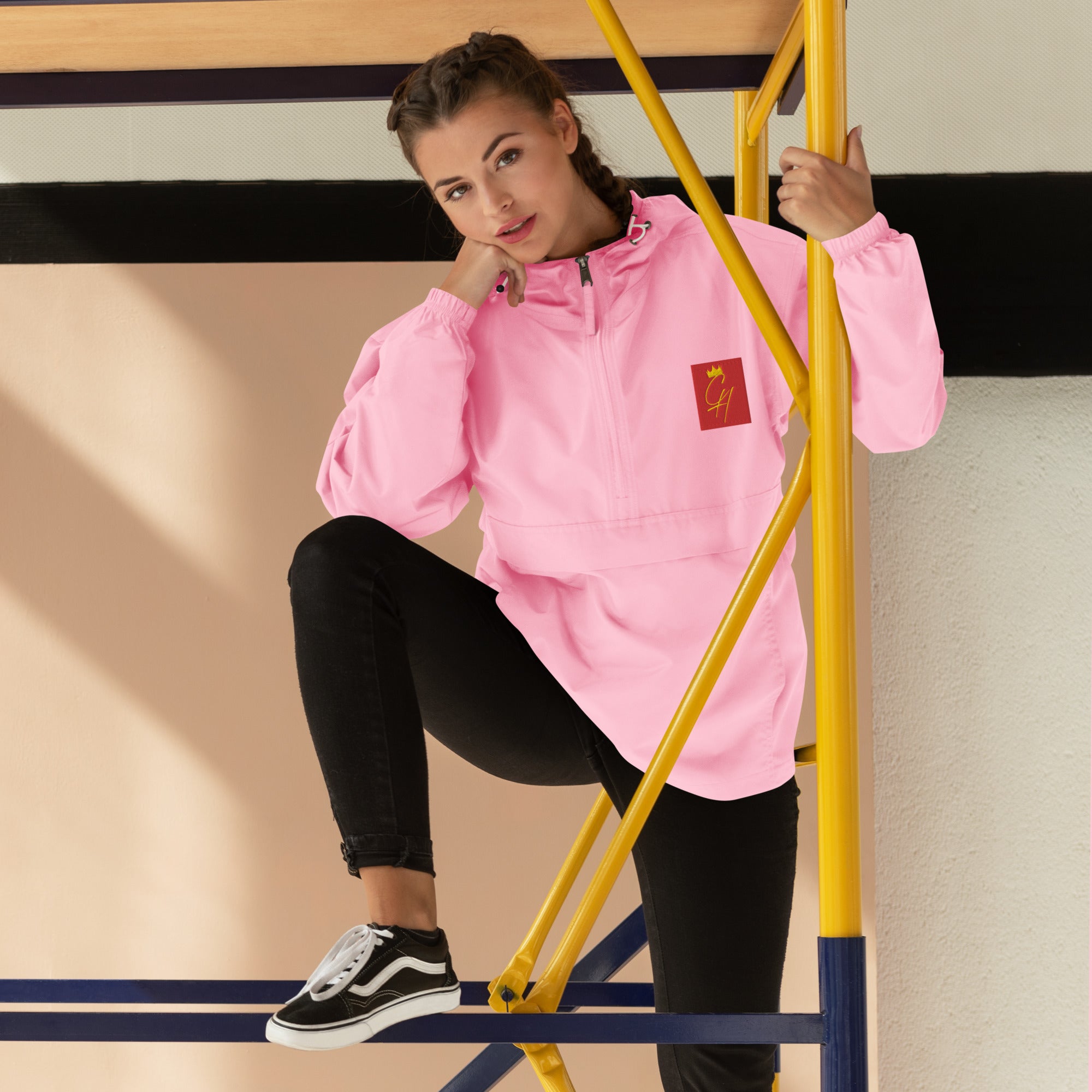 CH Crown Embroidered Champion Packable Windbreaker