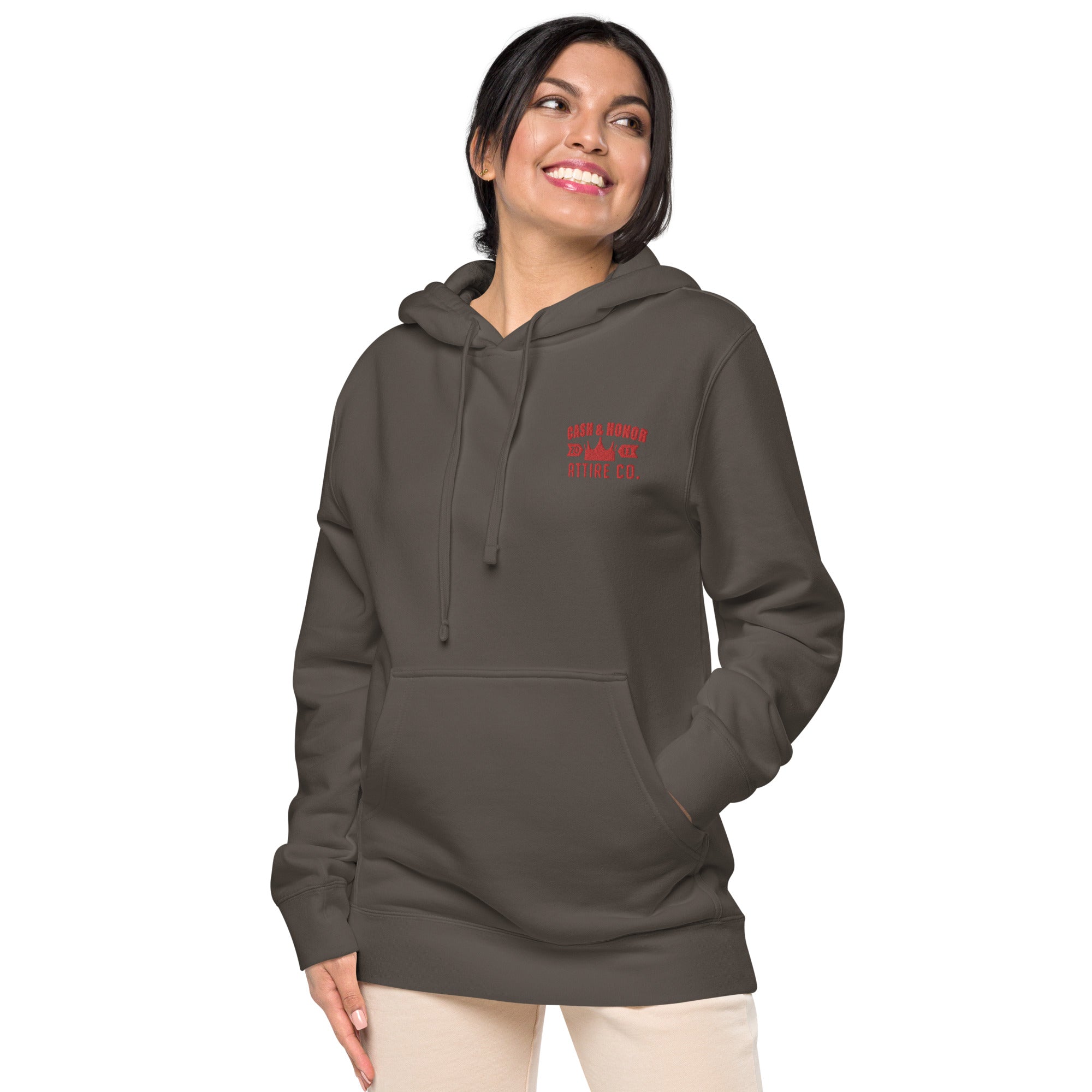 Logo Unisex pigment-dyed hoodie